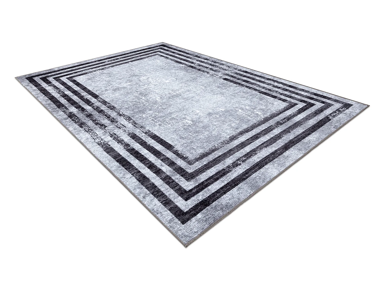 MIRO 51325.805 tapijt wasbaar geometrisch, kleur antislip - grijs 80x150 cm