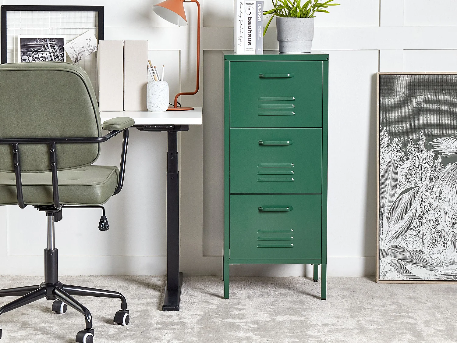 Meuble de rangement WOSTOK Métal Vert foncé