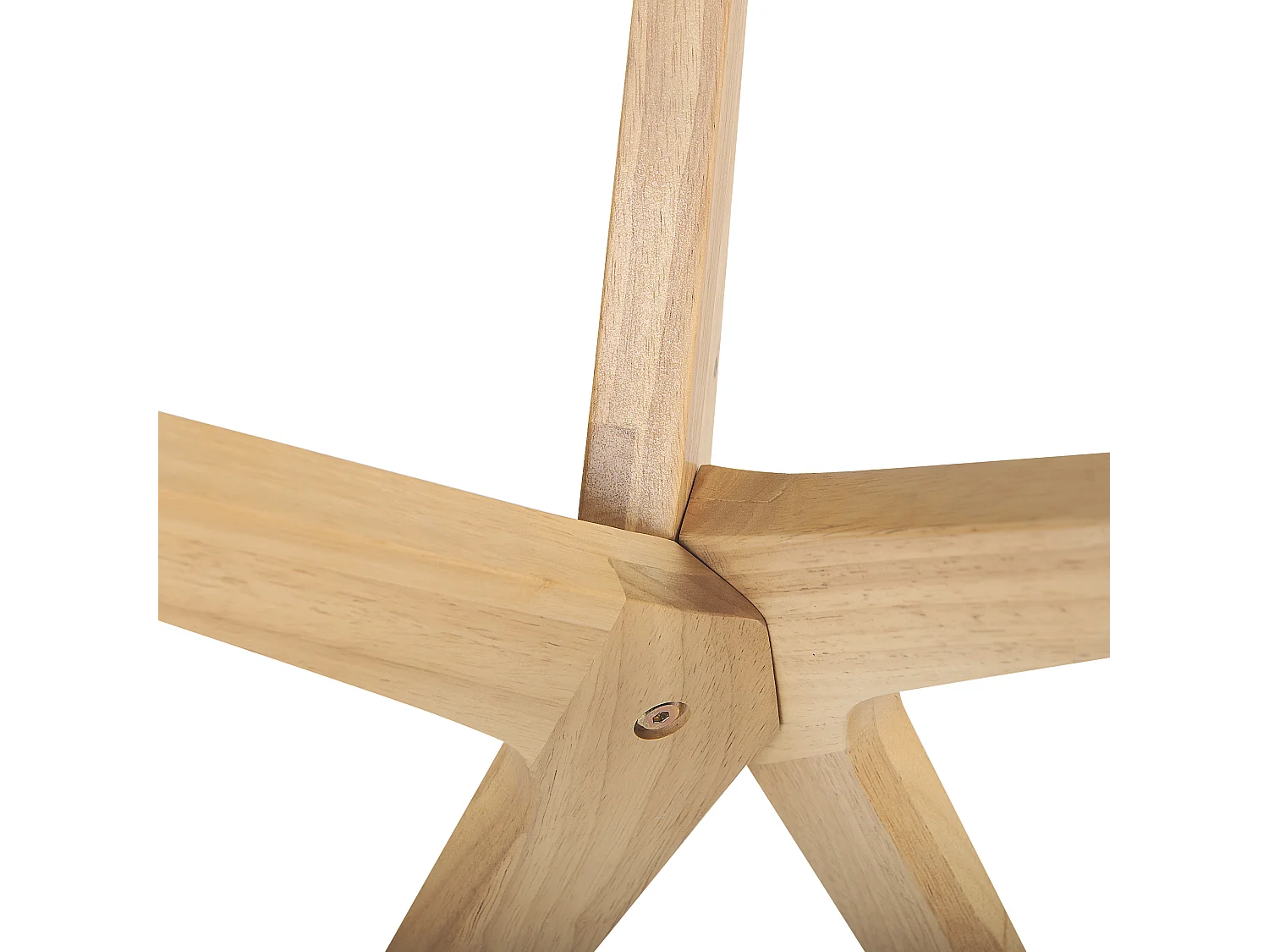 Beistelltisch Glas trasparent mit Holzbeinen hellbraun rund ø45 cm modern Valley