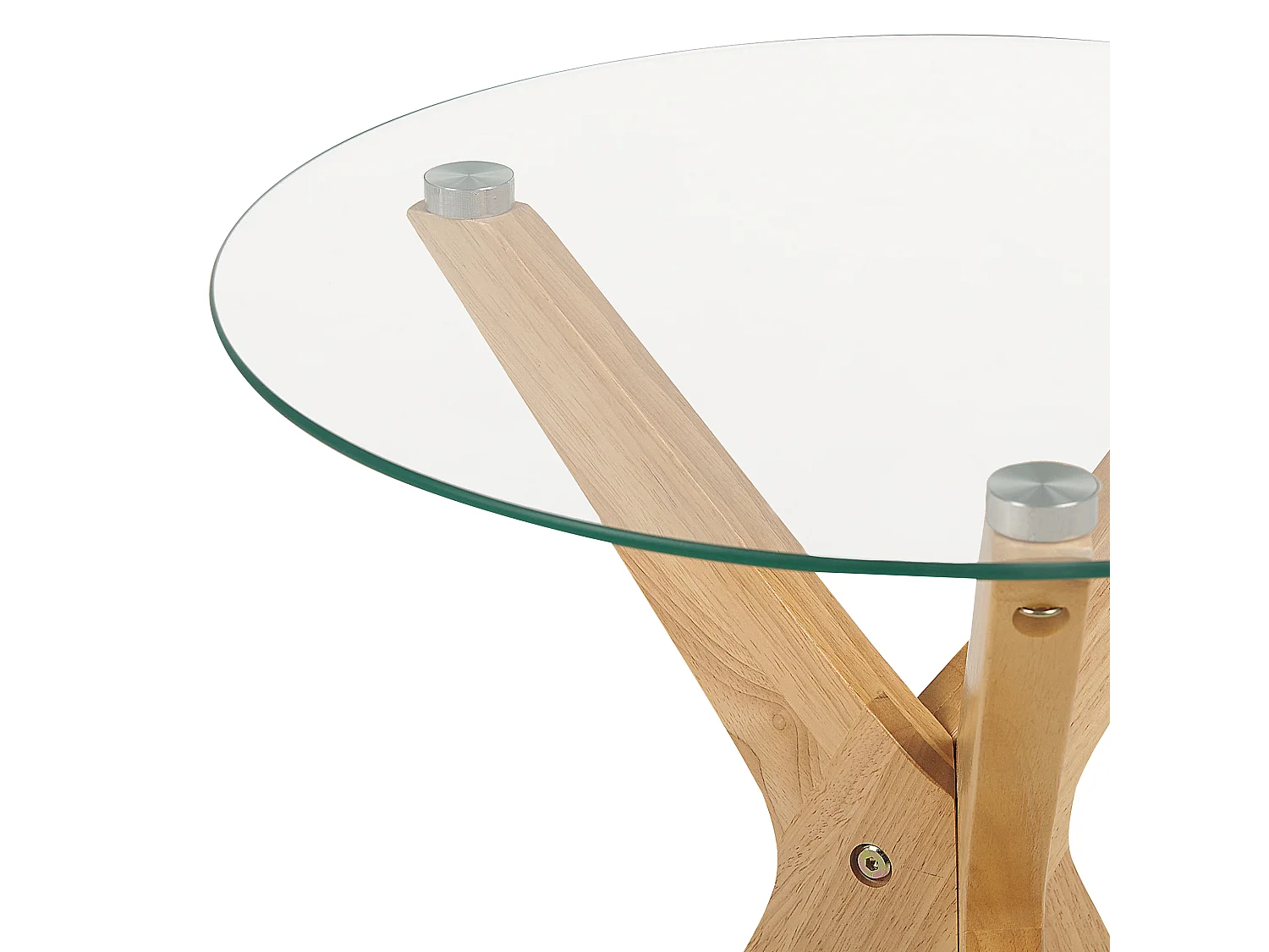 Table d'appoint VALLEY Verre de sécurité Marron clair