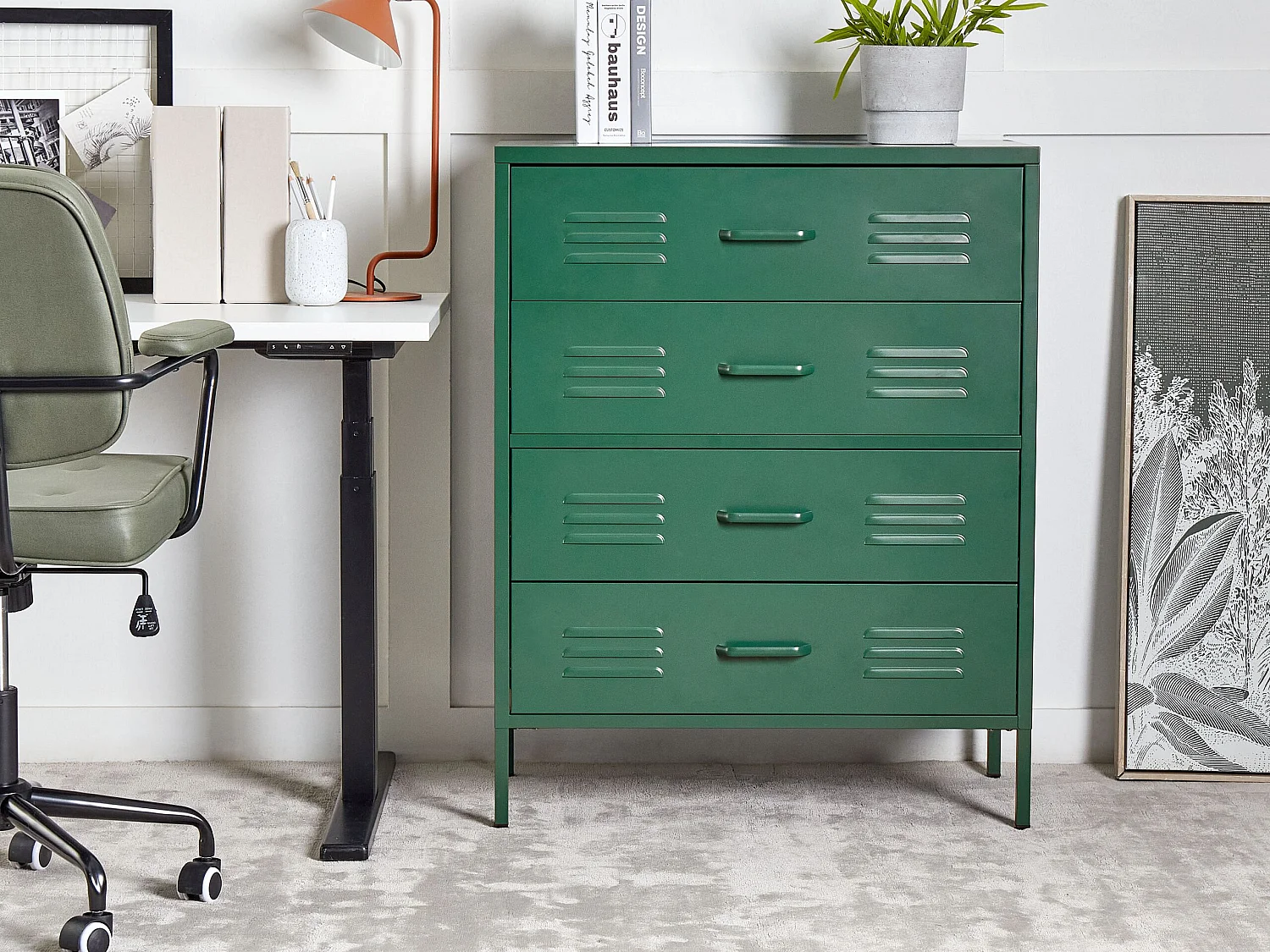 Cómoda ENAGO Metal Verde oscuro