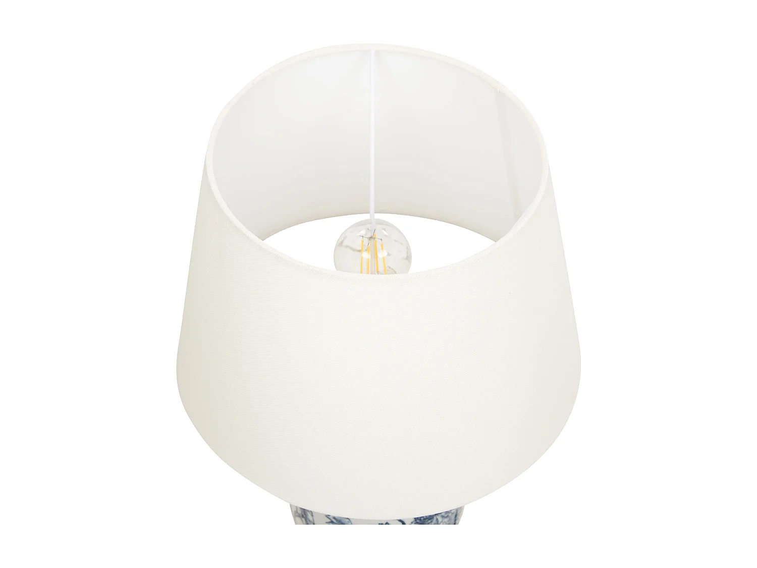 Lampa stołowa BELUSO Porcelana Biały/ niebieski