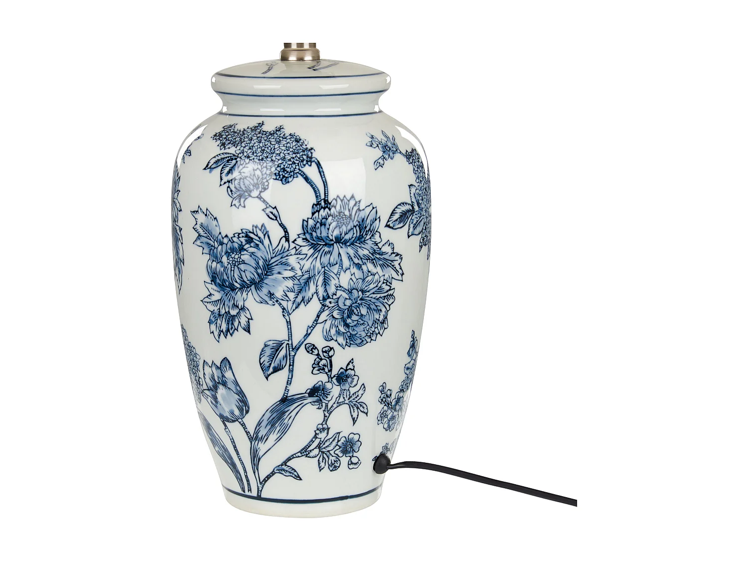 Lampe à poser BELUSO Porcelaine Blanc/bleu