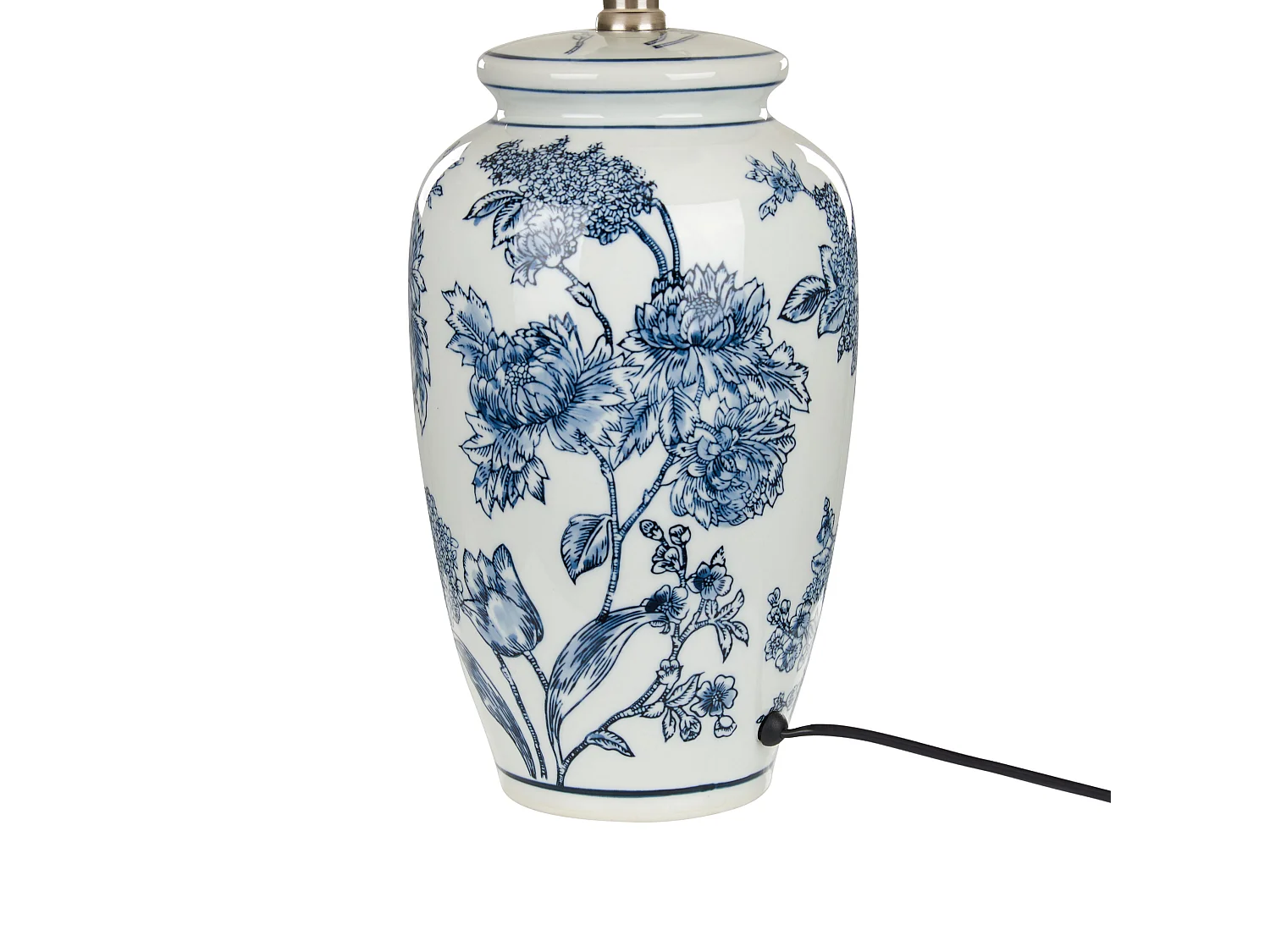 Lampe à poser BELUSO Porcelaine Blanc/bleu