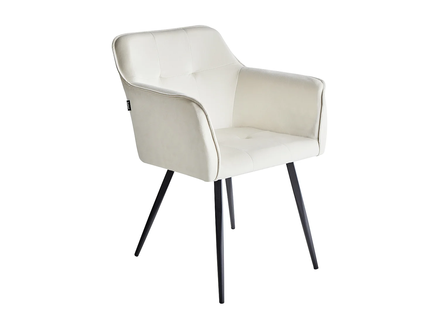 Lot de 2 chaises de salle à manger JASMIN Velours Beige clair