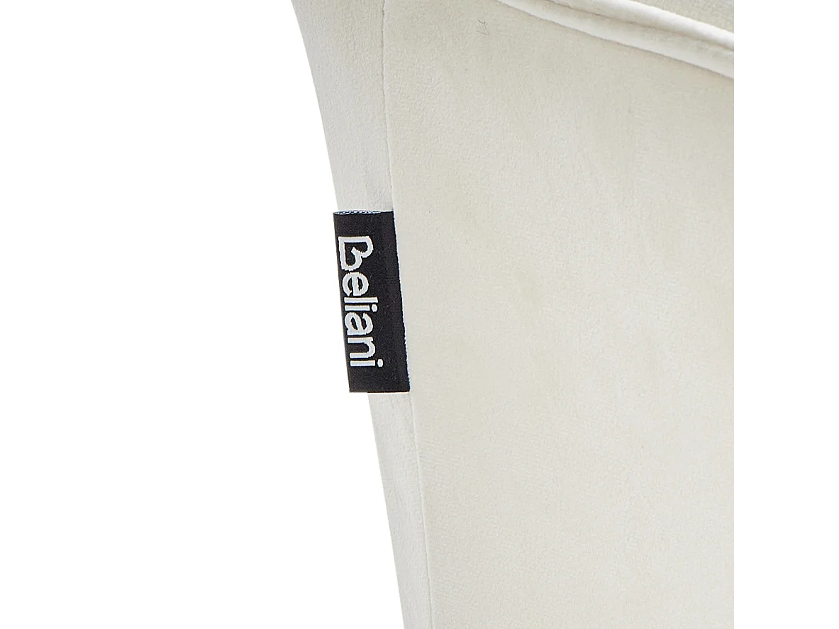 Set van 2 eetkamerstoelen JASMIN Fluweel Crème