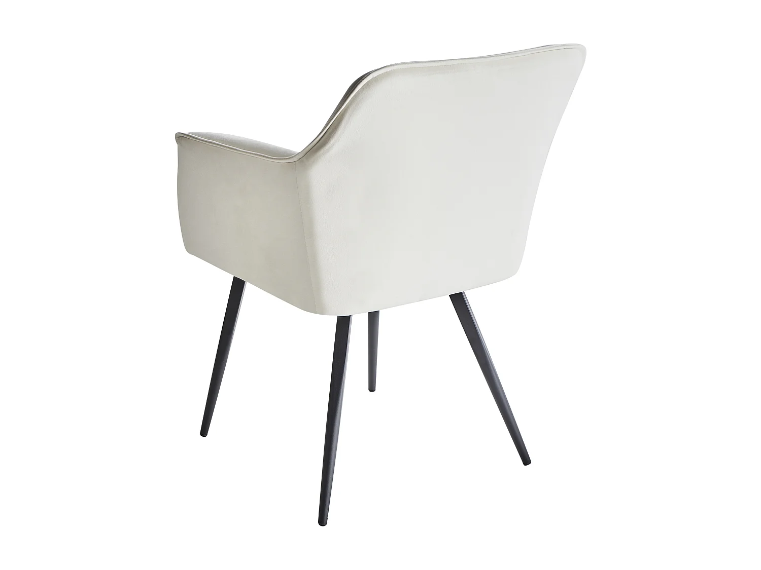Lot de 2 chaises de salle à manger JASMIN Velours Crème