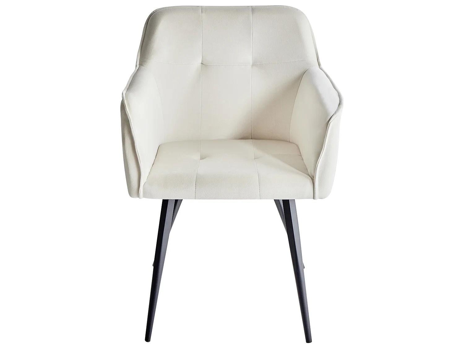 Lot de 2 chaises de salle à manger JASMIN Velours Crème