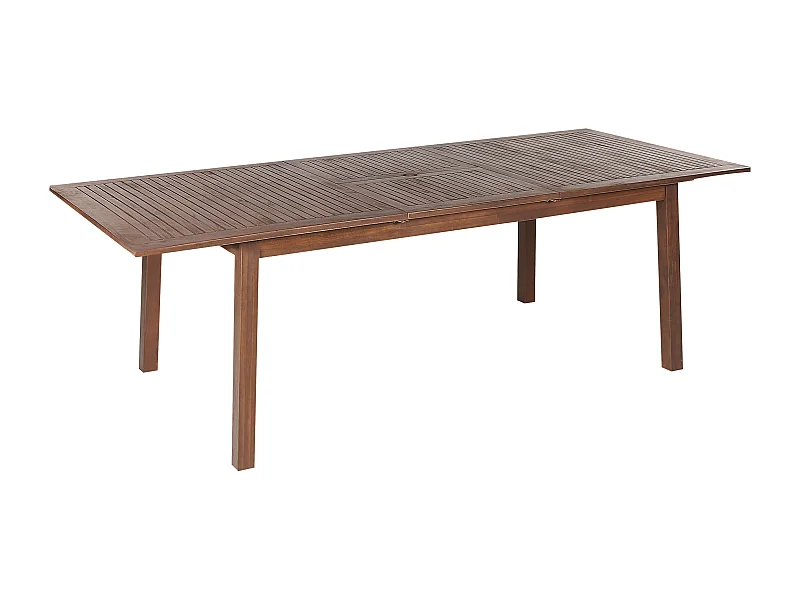 Gartentisch Akazienholz dunkelbraun rechteckig ausziehbar 180/240x100 cm Cesana