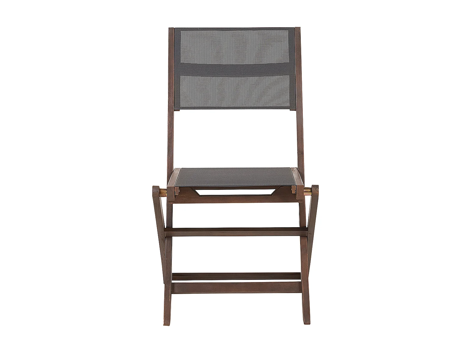 Conjunto de 2 sillas de jardín CESANA Madera de acacia Marrón oscuro