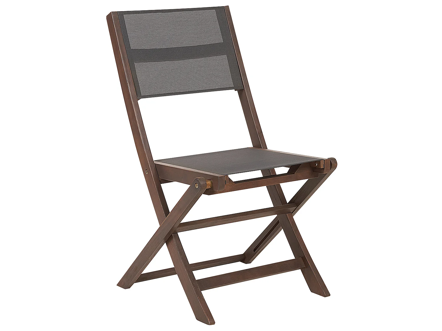 Set of 2 Garden Chairs CESANA Acacia Wood Dark Brown