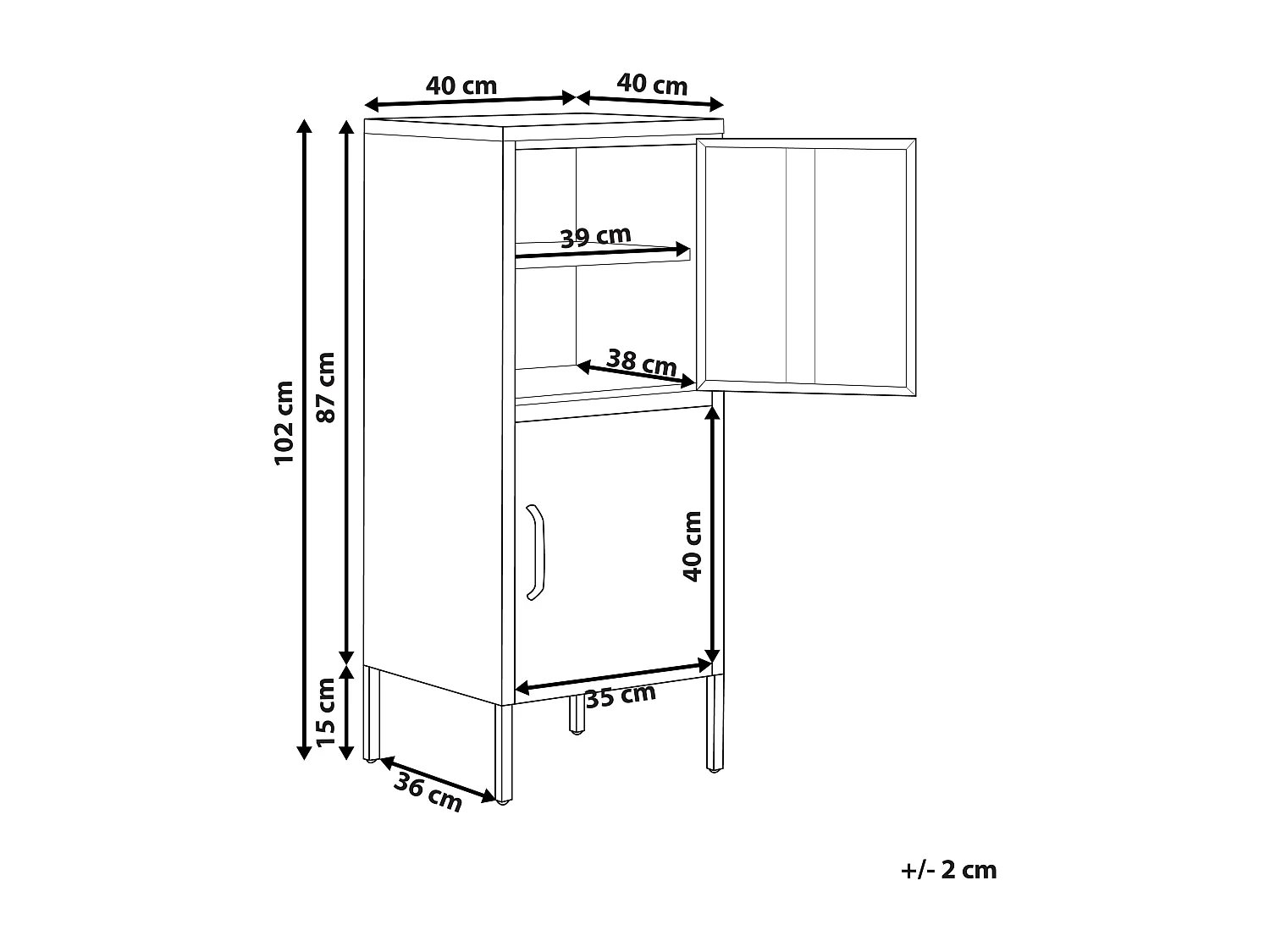 Armoire à 2 portes en métal bleu marine HURON