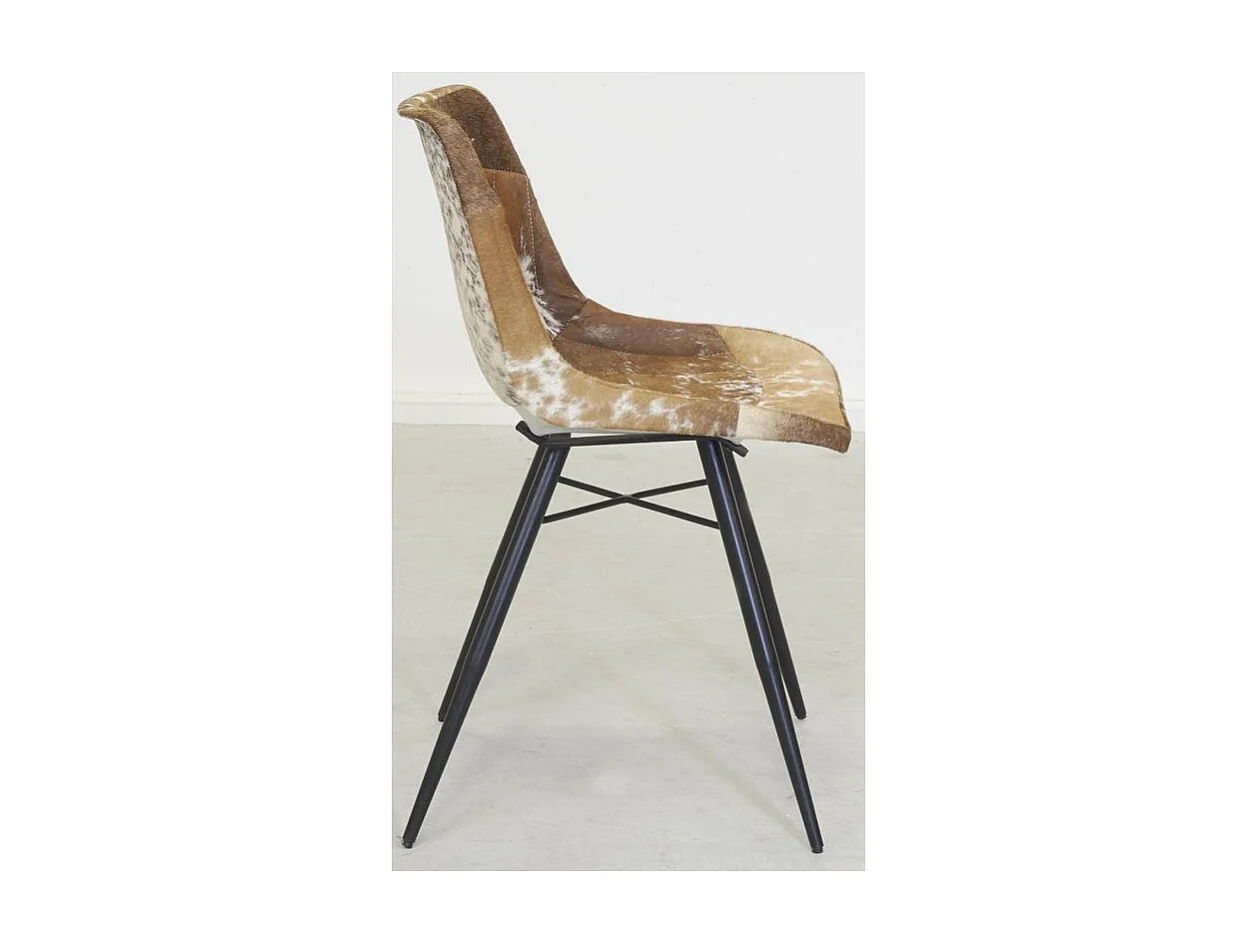Chaise en peau de vache véritable