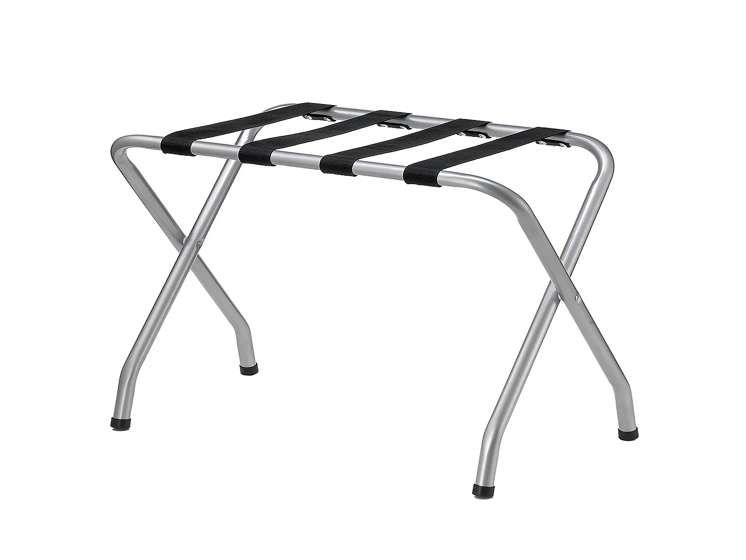 Porte-valise LUGGAGE en métal gris, support-bagages accessoire de chambre hôtel pour sac de voyage et valise, support valise pliable