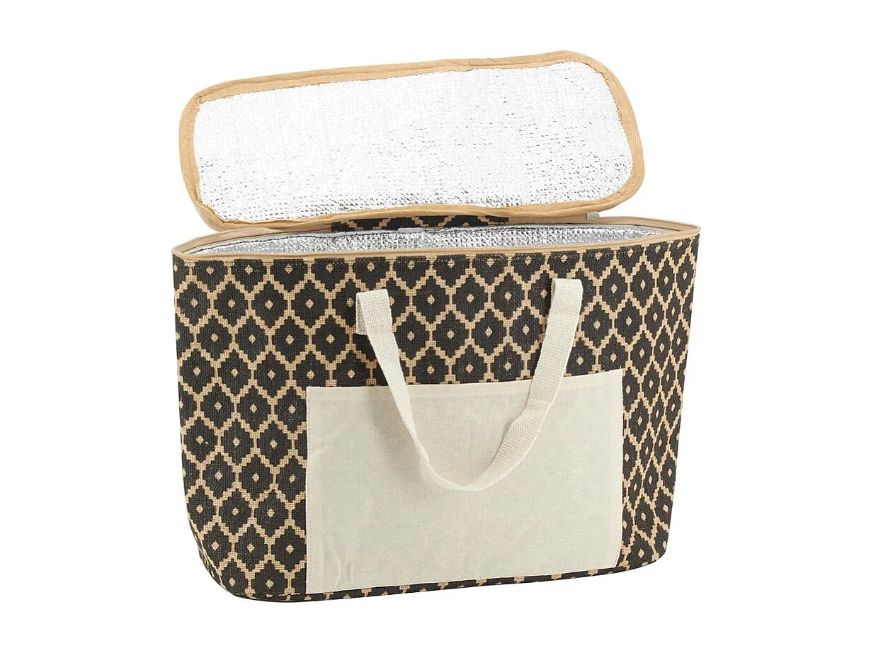 Sac lunch isotherme en jute Diamant 46x15x32