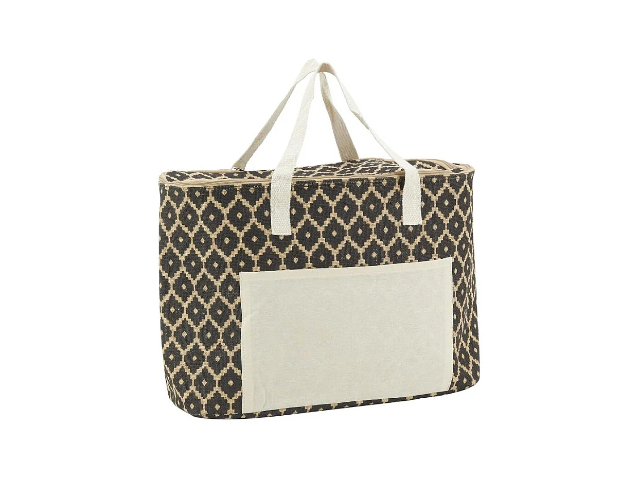 Sac lunch isotherme en jute Diamant 46x15x32