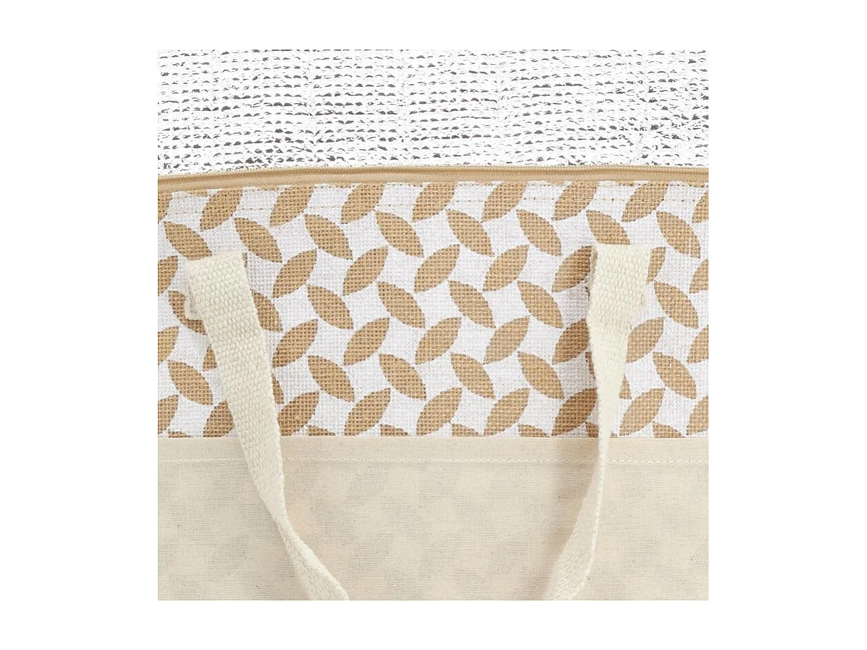 Sac lunch isotherme en jute Feuille 46x15x32