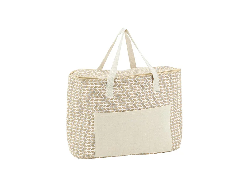 Sac lunch isotherme en jute Geométrique 46x15x32