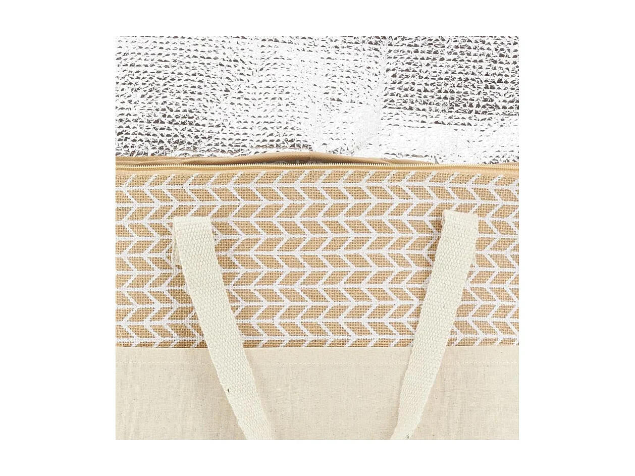 Sac lunch isotherme en jute Geométrique 46x15x32