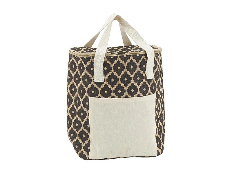Sac lunch isotherme en jute Diamant 25x15x29
