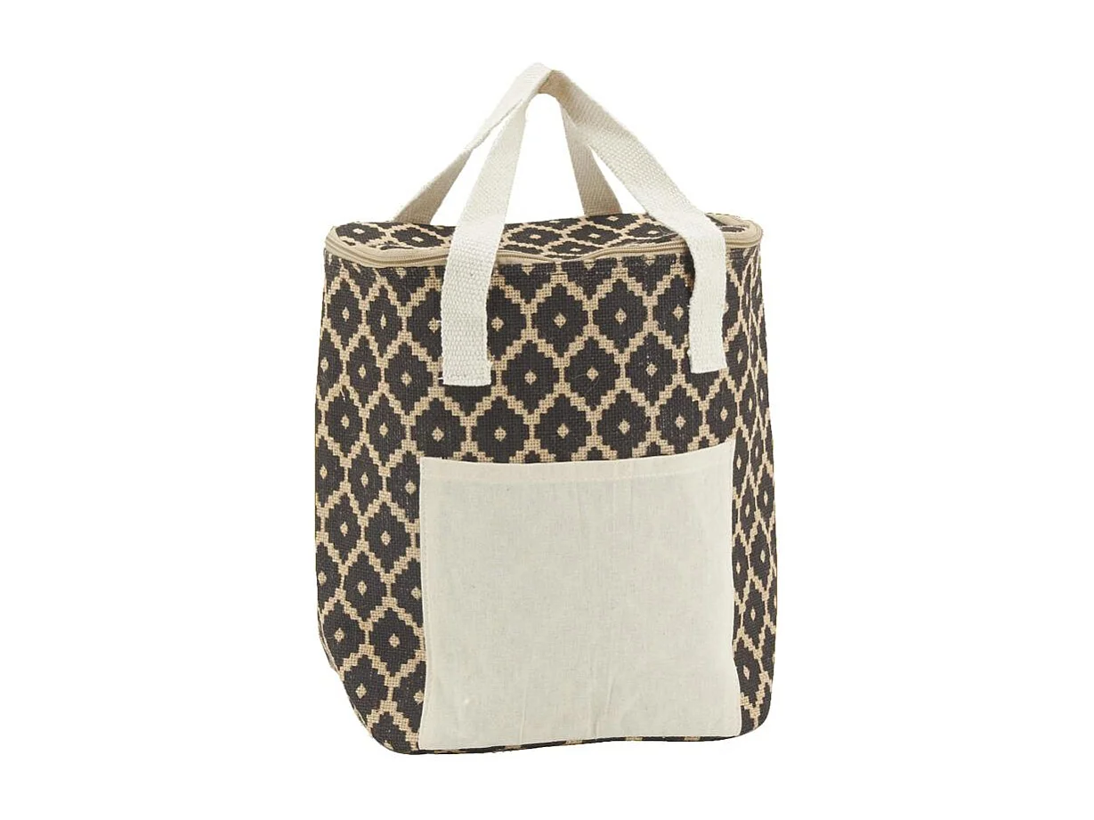 Sac lunch isotherme en jute Diamant 25x15x29