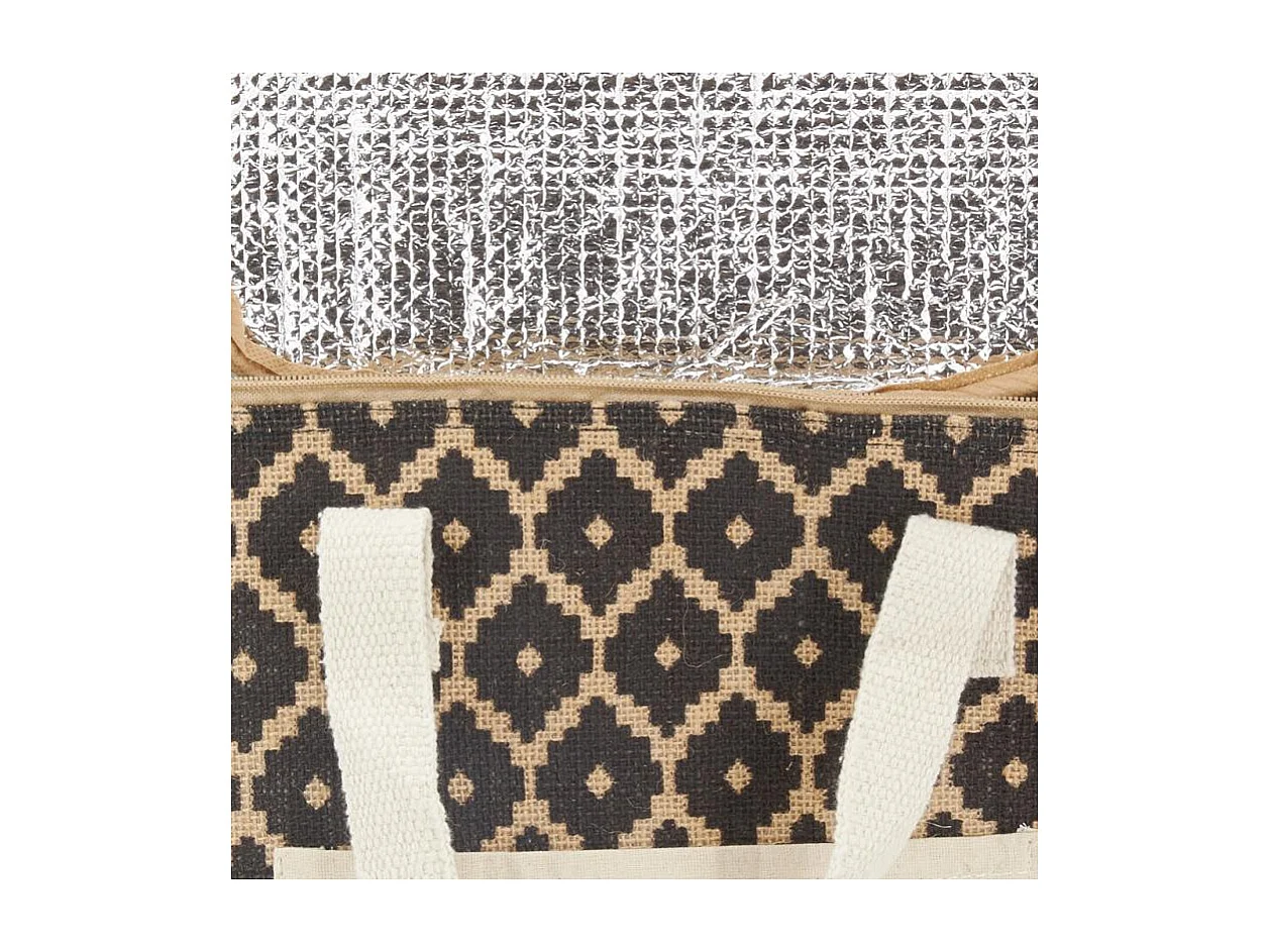 Sac lunch isotherme en jute Diamant 25x15x29