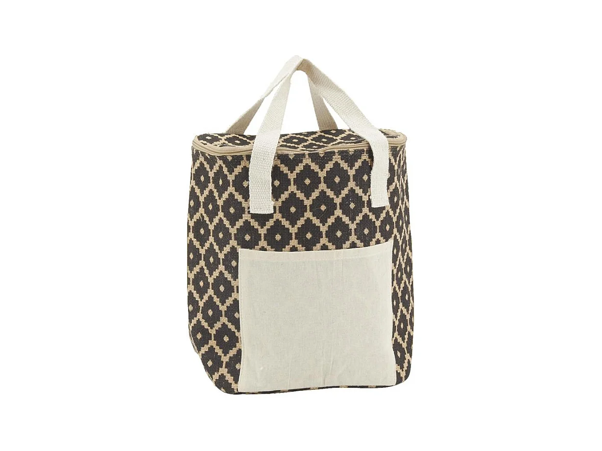 Sac lunch isotherme en jute Diamant 25x15x29