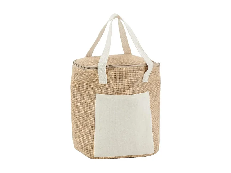 Sac lunch isotherme en jute Naturel 27x18x30