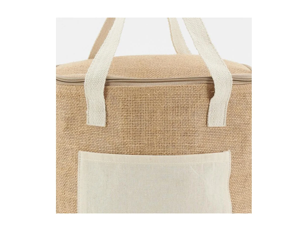 Sac lunch isotherme en jute Naturel 27x18x30