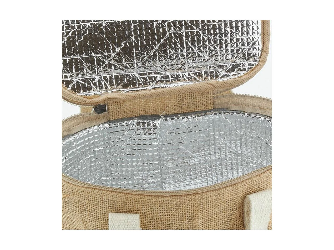 Sac lunch isotherme en jute Naturel 27x18x30