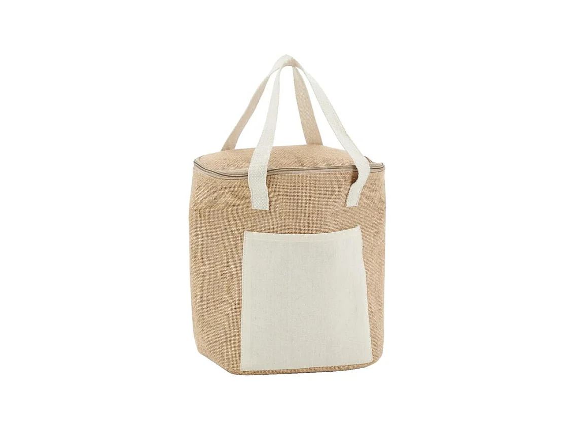 Sac lunch isotherme en jute Naturel 27x18x30