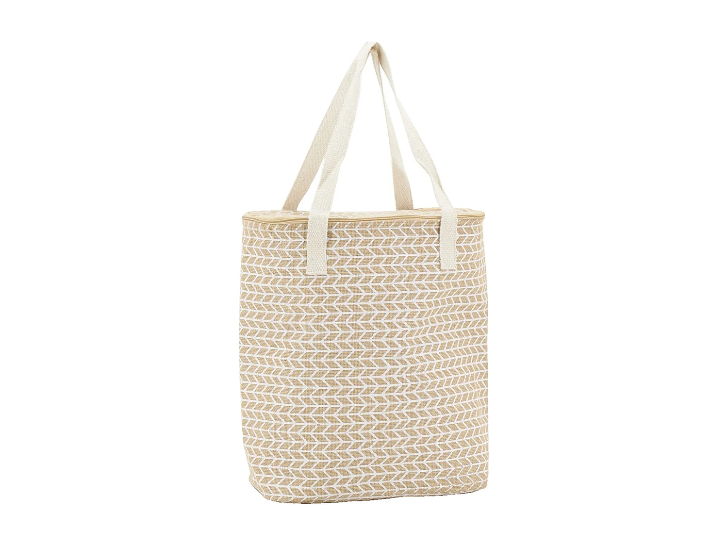 Sac lunch isotherme en jute Géométrique 32x15x39