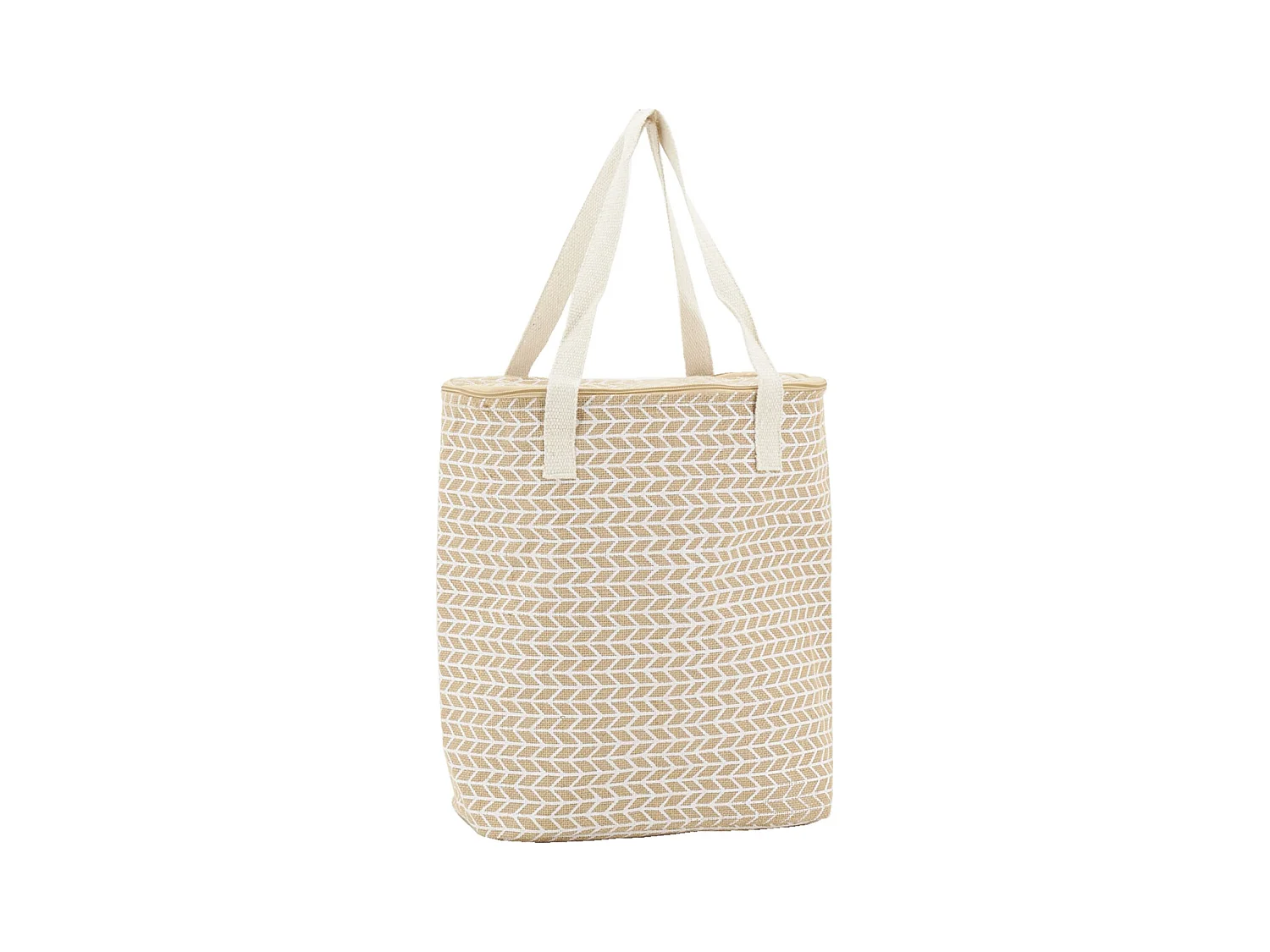 Sac lunch isotherme en jute Géométrique 32x15x39