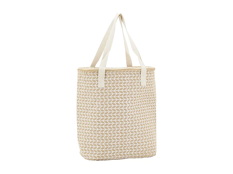 Sac lunch isotherme en jute Géométrique 32x15x39