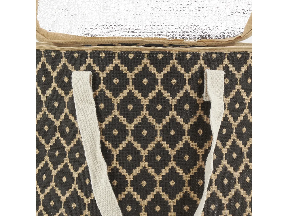 Sac lunch isotherme en jute Diamant 32x15x39