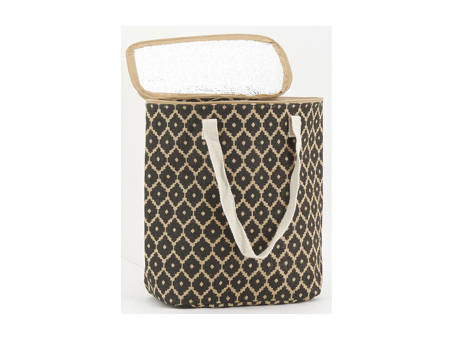 Sac lunch isotherme en jute Diamant 32x15x39