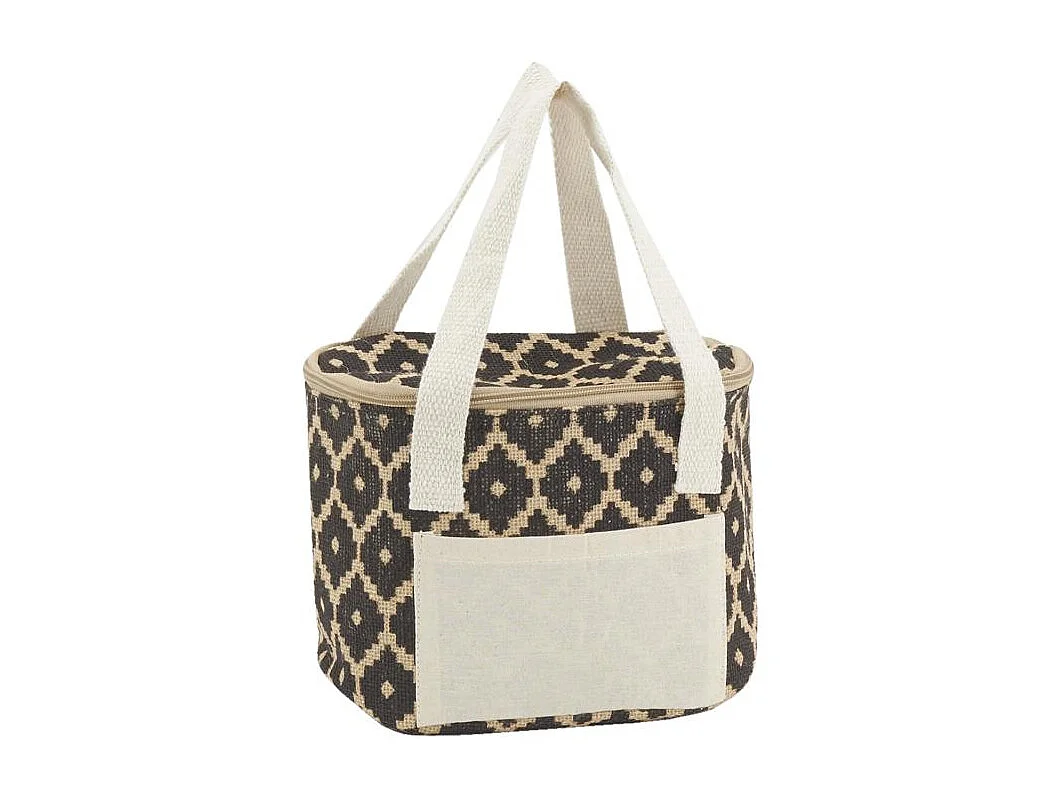 Sac lunch isotherme en jute Diamant 20x15x15