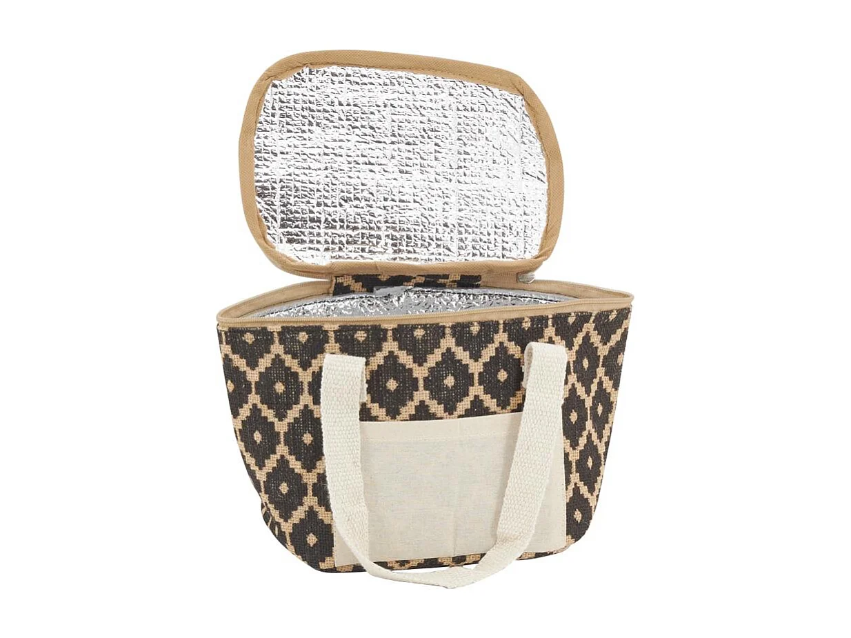 Sac lunch isotherme en jute Diamant 20x15x15