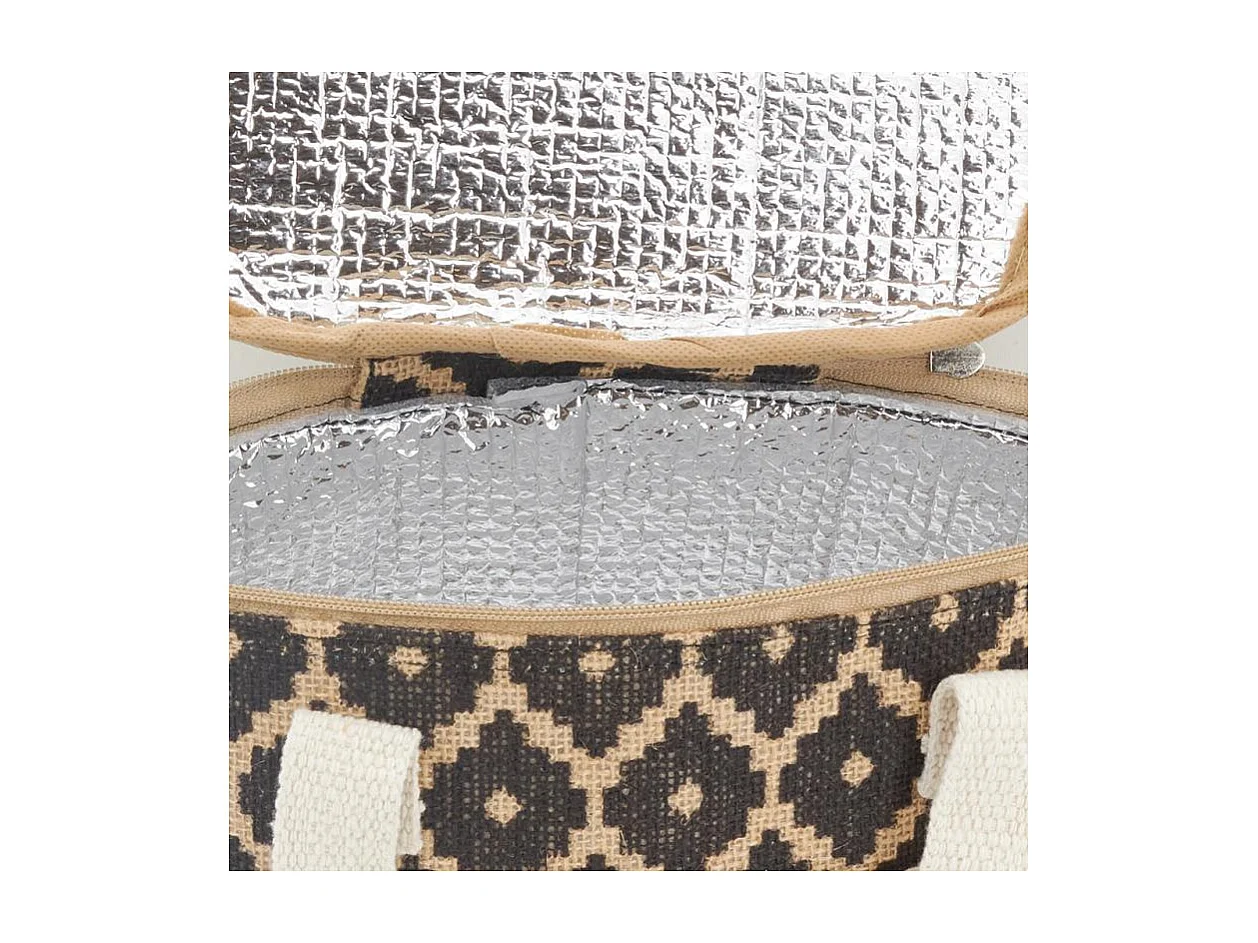 Sac lunch isotherme en jute Diamant 20x15x15