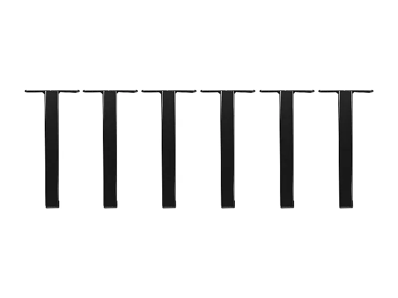 Lot de 6 pieds pour sommier cadre à lattes - Noir - APRANO de YSMÉE