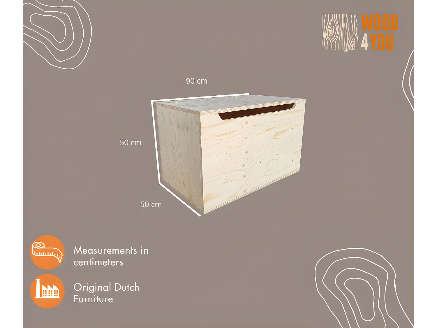 Wood4you - Coffre à jouets - Kick Echafaudage bois