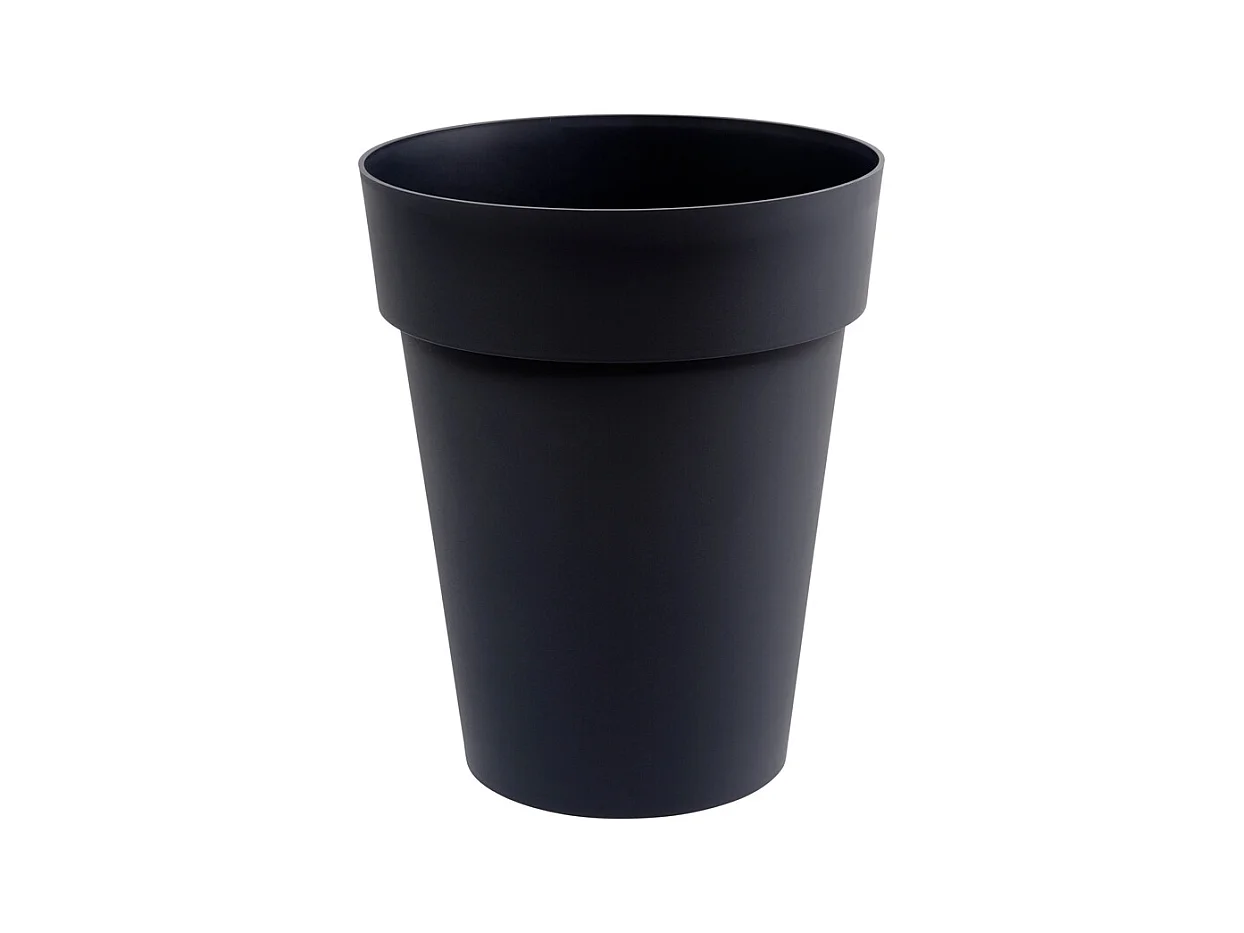 Pot de fleur rond Toscane Ø 44 x H.53 cm - Anthracite - Eda