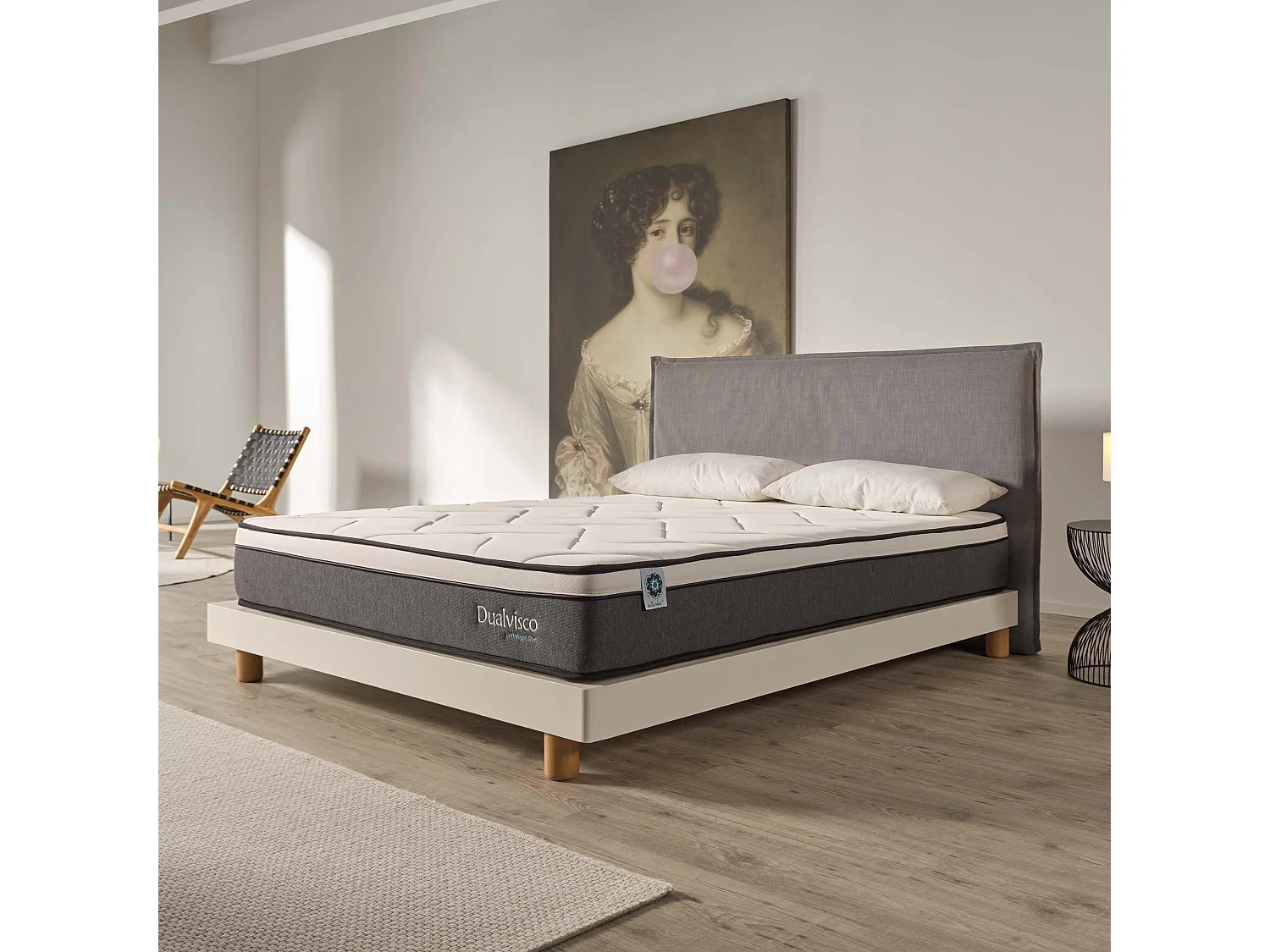 Naturalex - Matelas Dualvisco à ressorts ensachés 180x200 cm - Très Épais 30 cm - Visco Thermorégulateur - Tissu Premium - Haute Qualité - Respirabilité optimale
