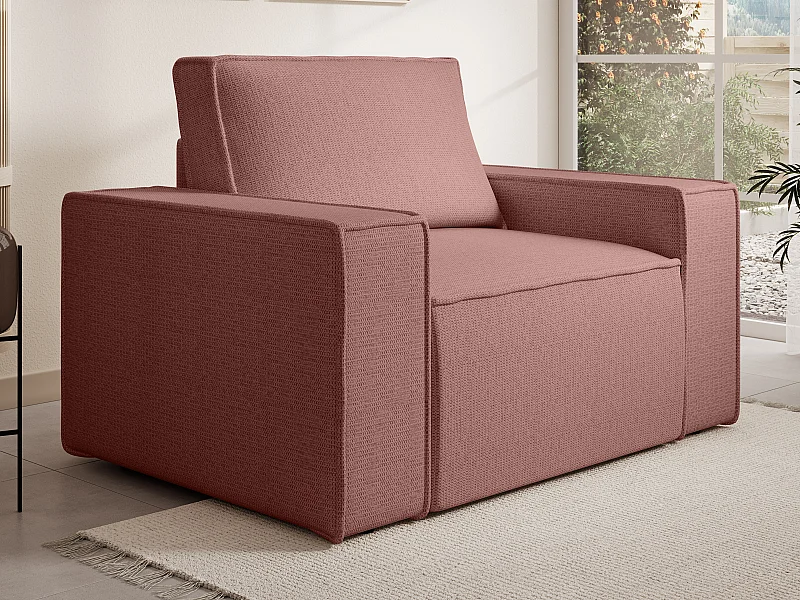 Sessel - Strukturstoff - Terracotta - AMELIA