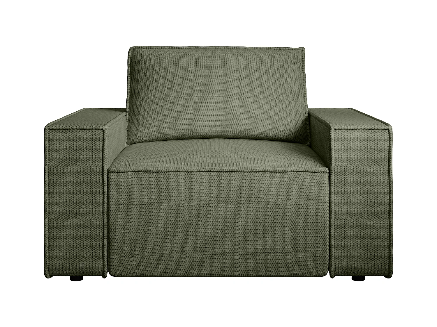 Sillón de tela verde AMELIA