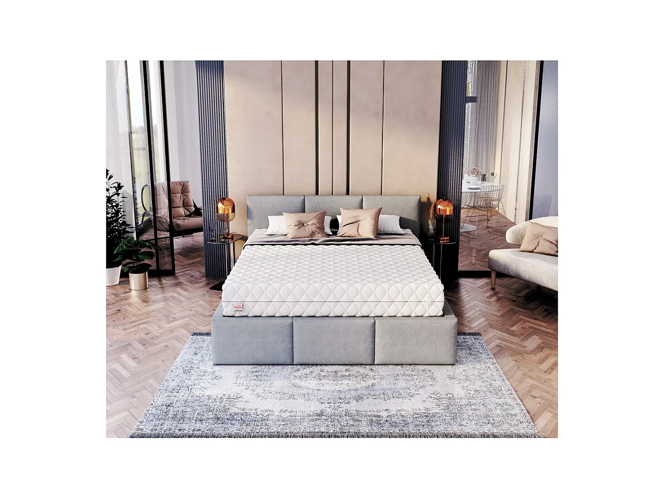 Matelas LIVRA - Mémoire de Forme - Latex -  Epaisseur 22 cm