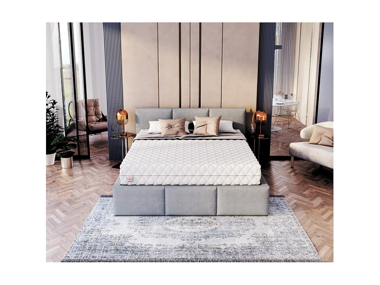 Matelas LIVRA - Mémoire de Forme - Latex -  Epaisseur 22 cm