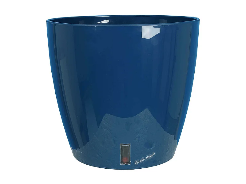 Runder Blumenkasten Kunststoff Ø 31 cm Blau