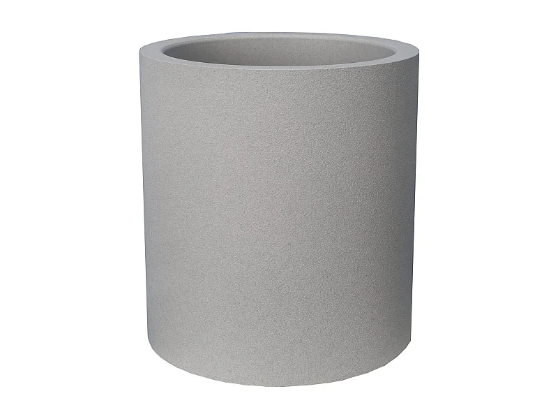 Pot en plastique rond aspect granit 30 cm Gris clair