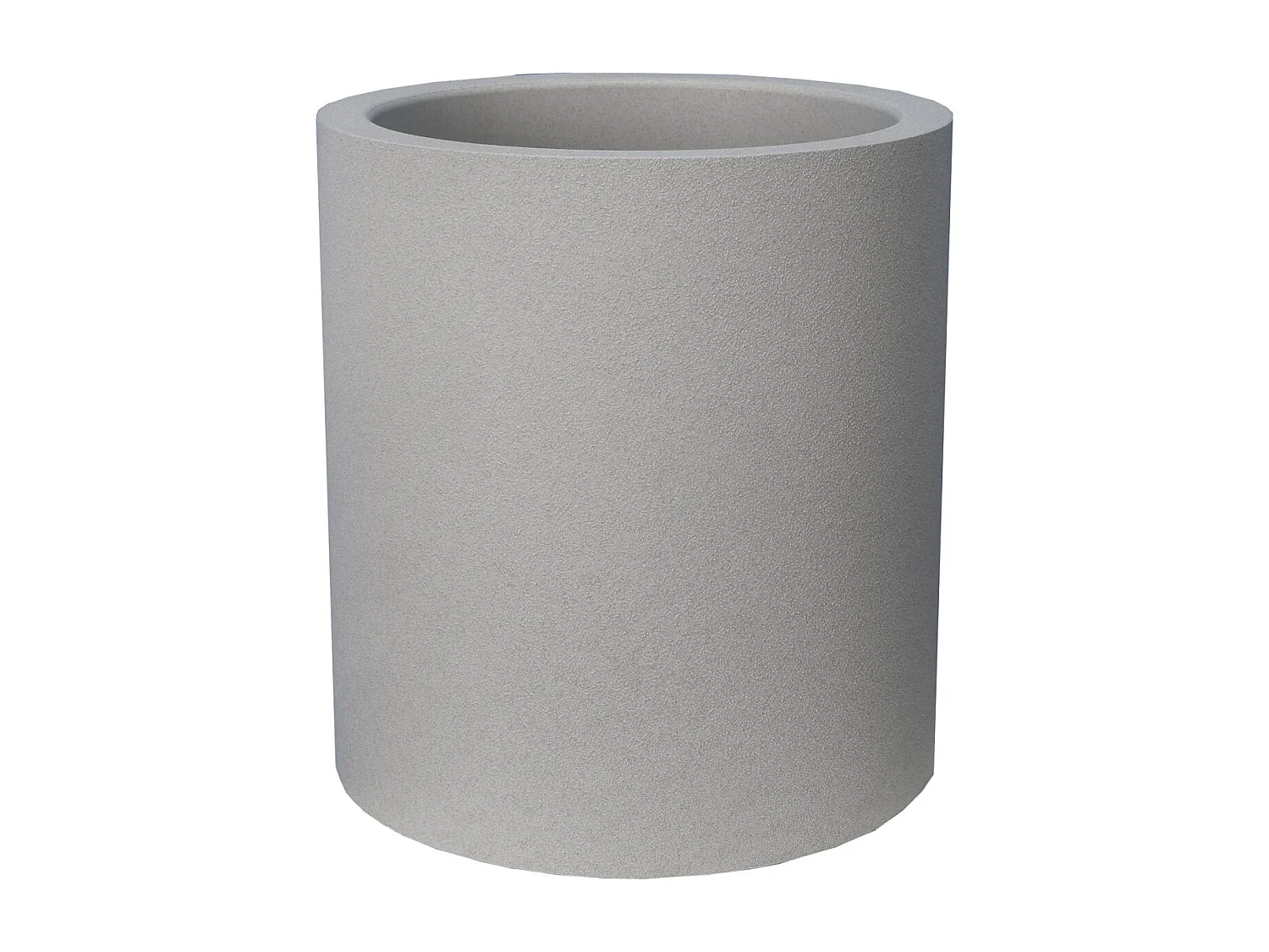 Pot en plastique rond aspect granit 30 cm Gris clair